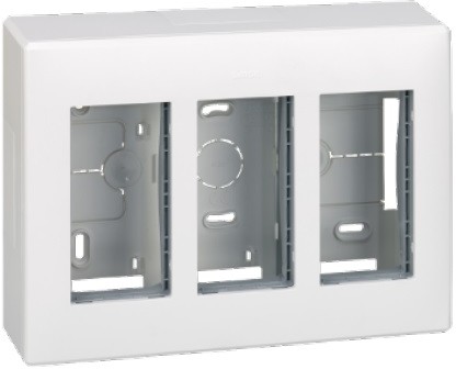 Simon SA CONNECT Obudowa natynkowa S500 3-modułowa, 6x K45; kompletna; czysta biel 51000003-030