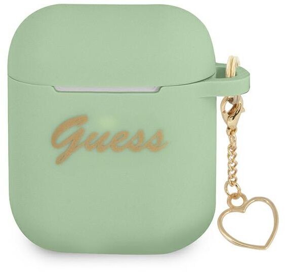 Guess Guess GUA2LSCHSN AirPods cover zielony/green Silicone Charm Heart Collection GUE001944-0