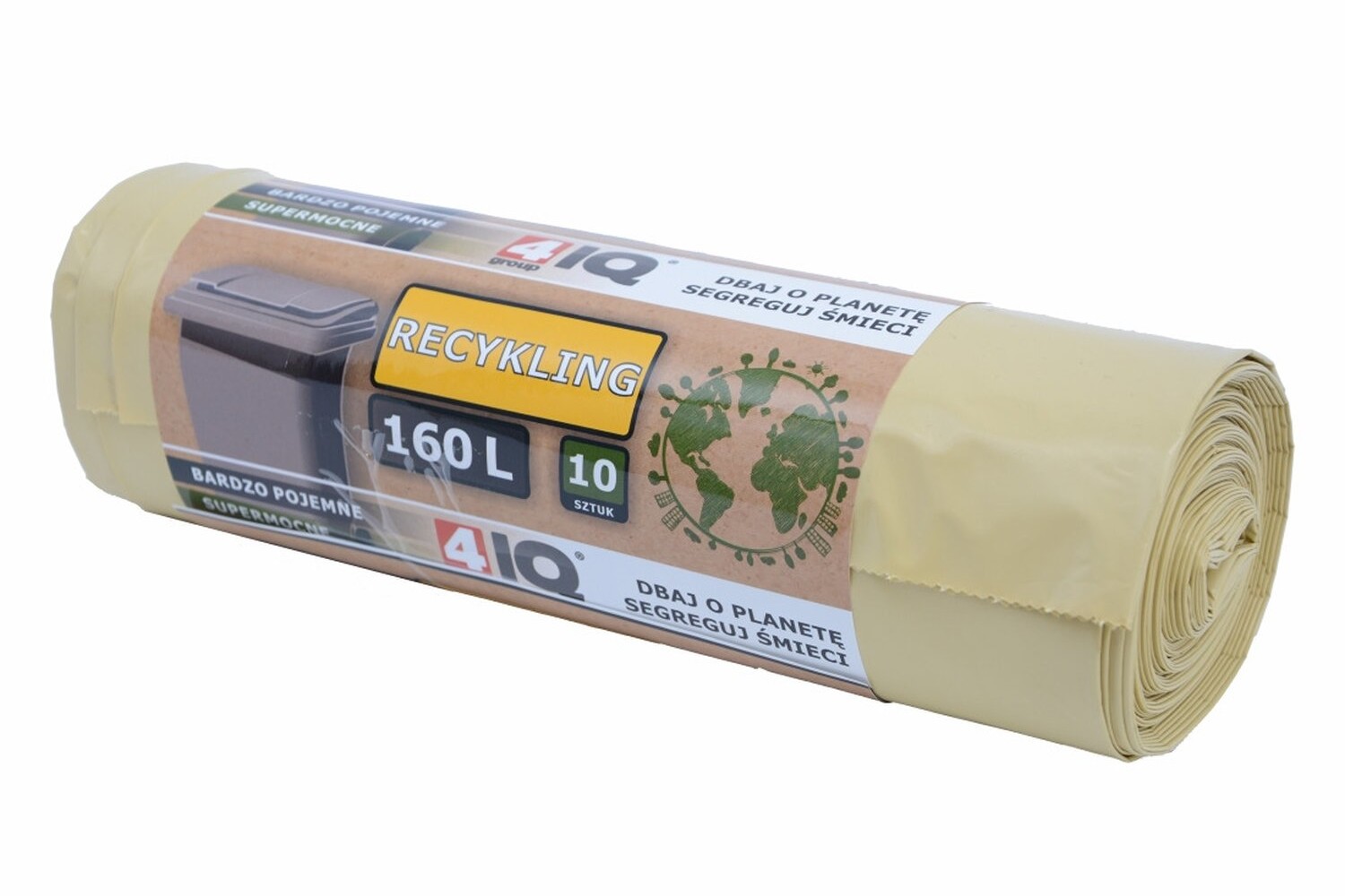 4IQgroup 4IQ Worki do recyclingu żółte 160 L 10 szt