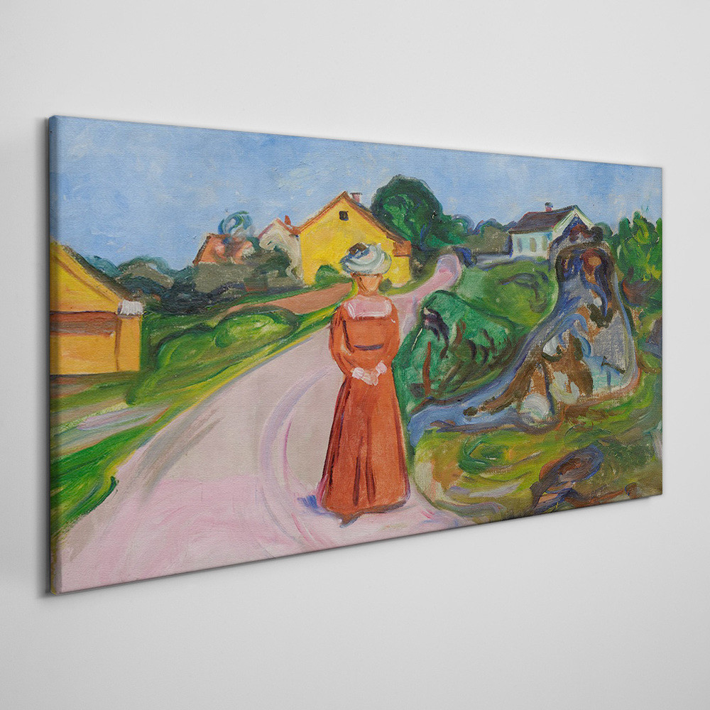 PL Coloray Obraz Canvas Kobieta w czerwonej sukience 120x60cm