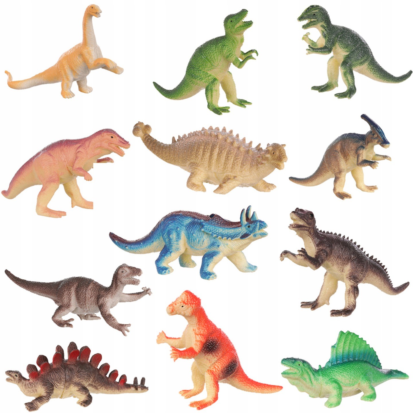 Dinozaury Figurki Park Duży Zestaw Zwierząt 12szt