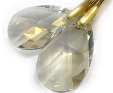 Swarovski pozłacane kolczyki SREBRO CERTYFIKAT