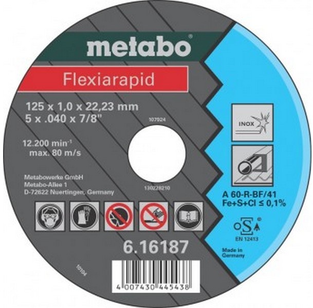 Metabo tarcza tnąca stal nierdzewna Flexiarapid do szlifierki kątowe