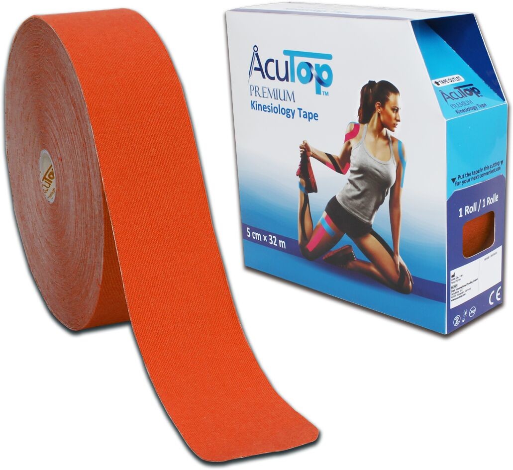 Acutop AcuTop PREMIUM kinesiology tape - KINESIO pomarańczowy 32m - Rolka GIGANT (atp32 orange)