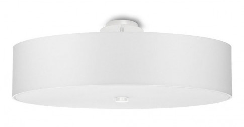 Biały minimalistyczny plafon z abażurem 50 cm - EX662 A6-F30