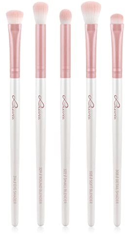 Luvia Cosmetics Zestaw pędzli do makijażu oczu, Essential Eye Brush, 5 cieni do powiek, idealne krycie i nakładanie, zestaw wegańskich pędzli