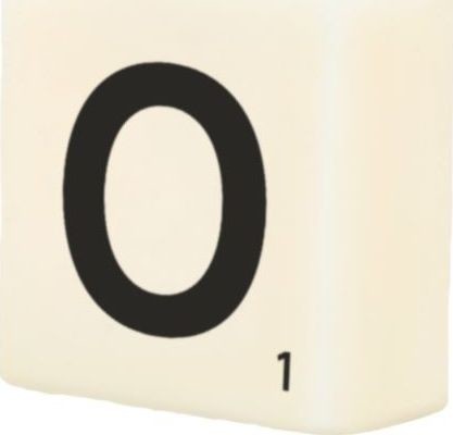 Paper Dreams świeca Scrabble litera O wosk 2 x 4 cm czarny/biały twm_828432