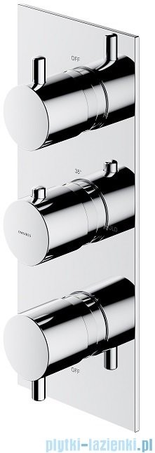 Omnires Y bateria podtynkowa termostatyczna 3-wyjściowa element natynkowy chrom Y1238/KROCR |