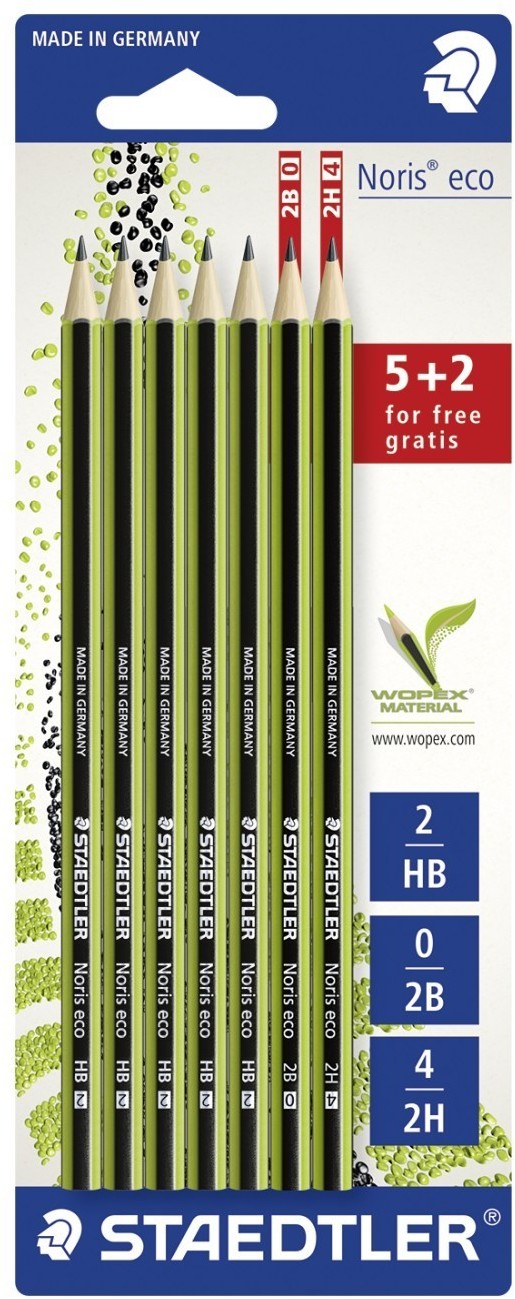 Staedtler Staedtler Ołówek Noris eco 5 x HB + 2B i 2H