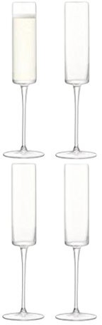 LSA International Otis kieliszków do szampana, szkło, przezroczysty, 150 ML, 4 sztuki OF04