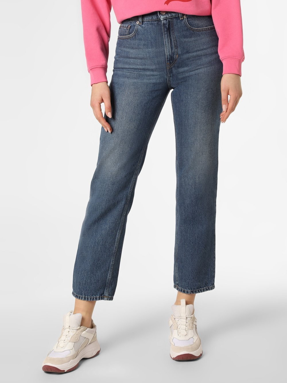 BOSS Jeansy damskie Straight Crop 2.0, niebieski