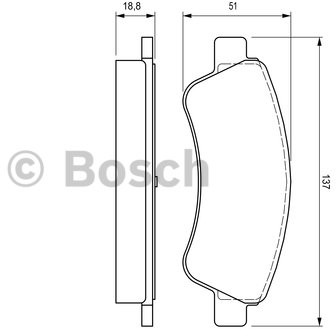 Bosch Zestaw klocków hamulcowych, hamulce tarczowe 0 986 424 571