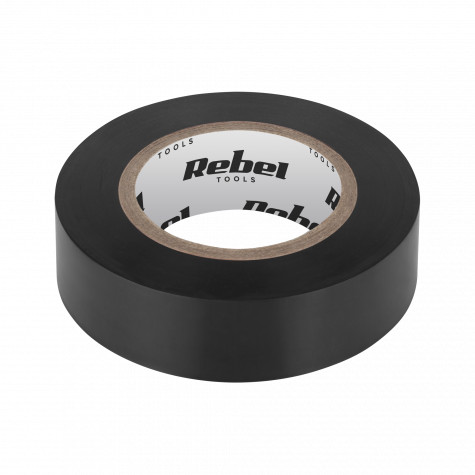 Rebel Taśma izolacyjna klejąca REBEL (0,13 mm x 19 mm x 10 yd) czarna LEC-NAR0413