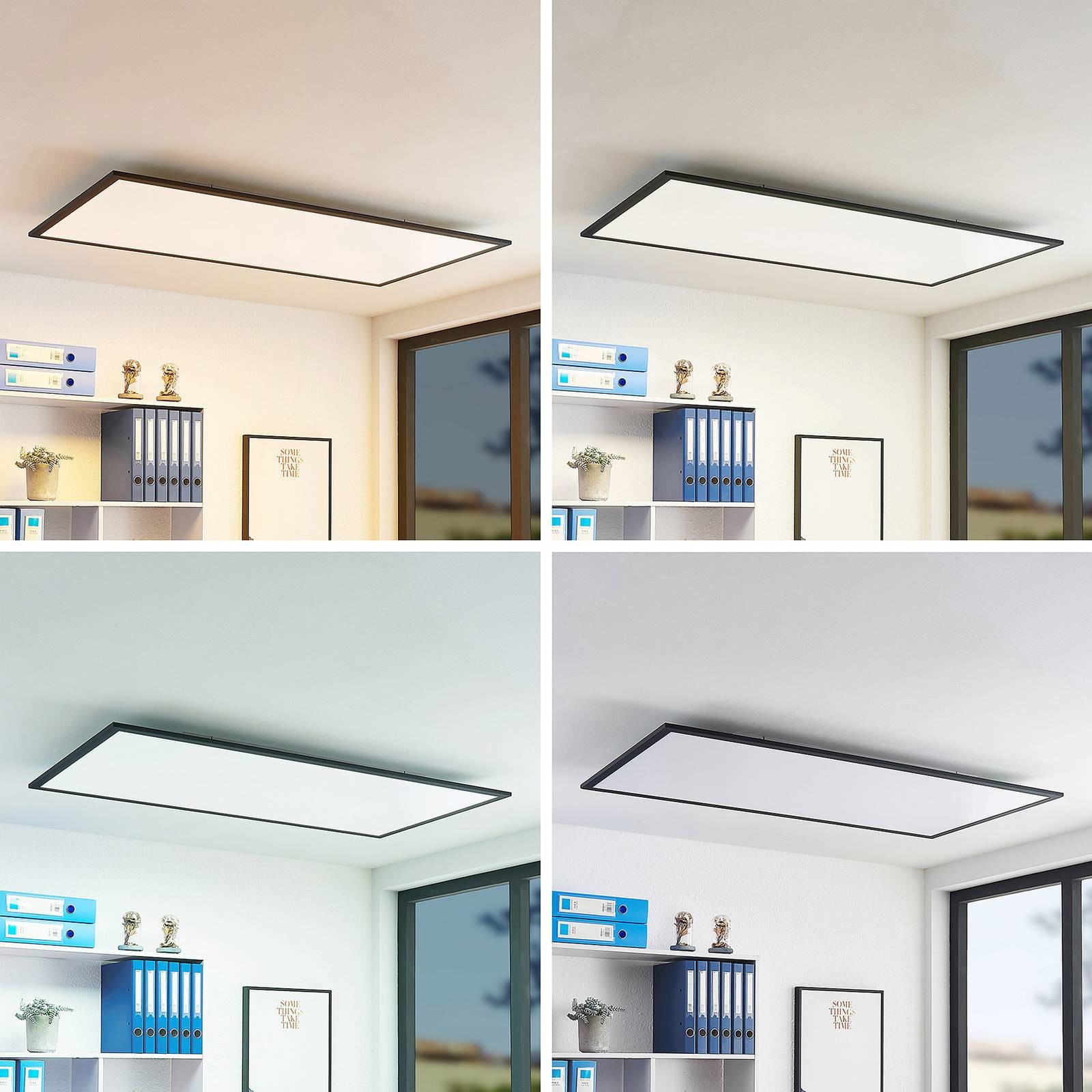 Lindby Nelios lampa sufitowa LED, CCT 120 x 60 cm