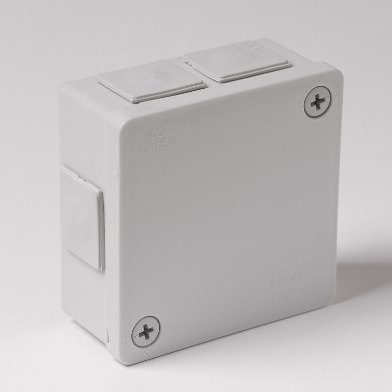 ViPlast Puszka-n-t-86x86x40mm-IP55-6-wl-2wkr-dłgumPopiel 022-03