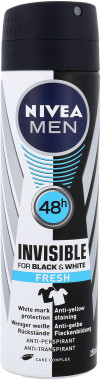 Zdjęcia - Dezodorant Nivea Men Invisible For Black & White Fresh 48h antyperspirant 150 ml dla 