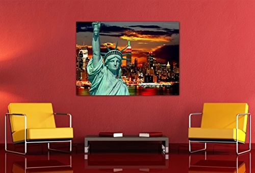 AG Design FTM 0812 Statua Wolności na zachód słońca, papier foto tapeta  160 x 115 cm  1 część, papier, wielokolorowa, 0,1 x 160 x 115 cm FTM 0812