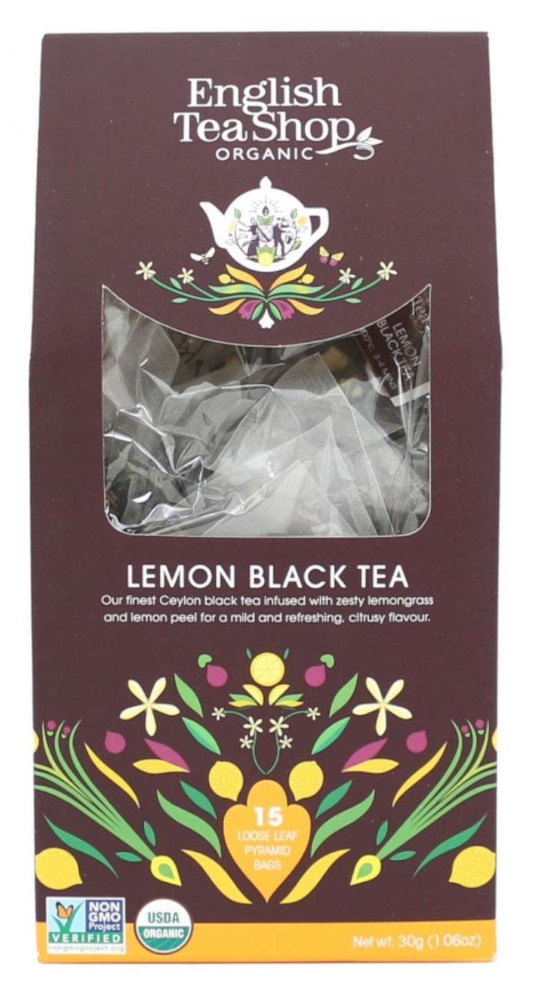 ENGLISH TEA ENGLISH TEA - Herbata czarna Lemon Black Tea  15 Piramidek ETLBT15P