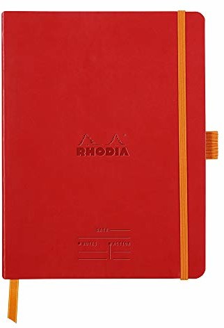 Rhodia 117793C notatnik na spotkania (DIN A5+, 160 x 210 mm, 80 arkuszy, 90 g, elegancki i praktyczny), 1 sztuka 117793C