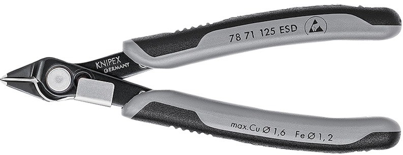 Knipex 78 71 125 ESD szczypce Szczypce do cięcia bocznego, Obcęgi elektroniczne