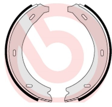 BREMBO Zestaw szczęk hamulcowych, hamulec postojowy S 50 509