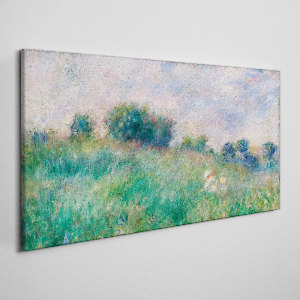 PL Coloray Obraz na Płótnie Łąka las niebo 120x60cm