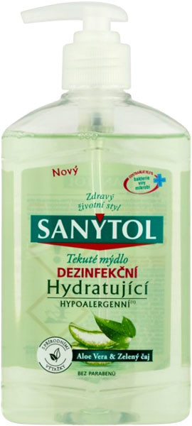 SANYTOL SANYTOL Mydło dezynfekujące nawilżające 250 ml aloes i zielona herbata