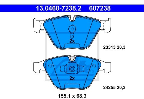 ATE Klocki hamulcowe - komplet 13.0460-7238.2
