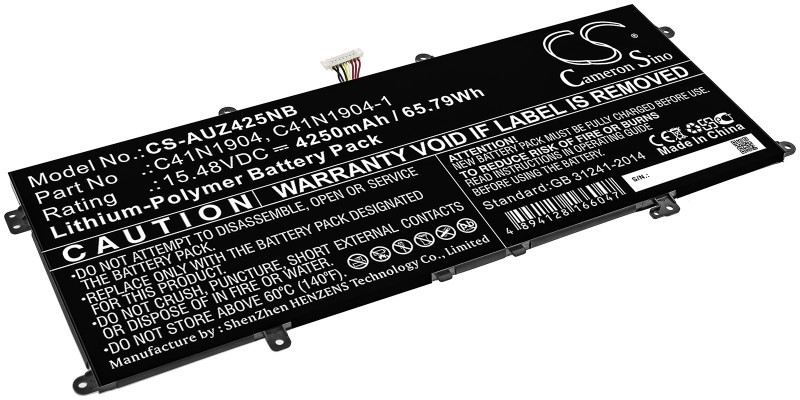 Cameron Sino Asus Deluxe 14S C41N1904 4250mAh 65.79Wh Li-Polymer 15.48V