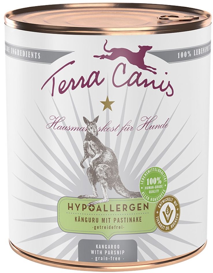 Terra Canis Hypoallergen, 6 x 800 g - Struś z pasternakiem