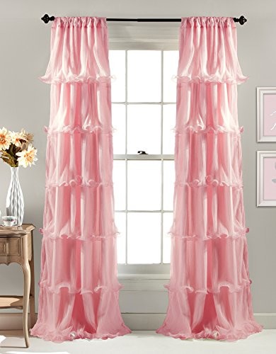 Lush Decor nerina Window curtain, 84 by 54-inch, Pink C20500P14-000