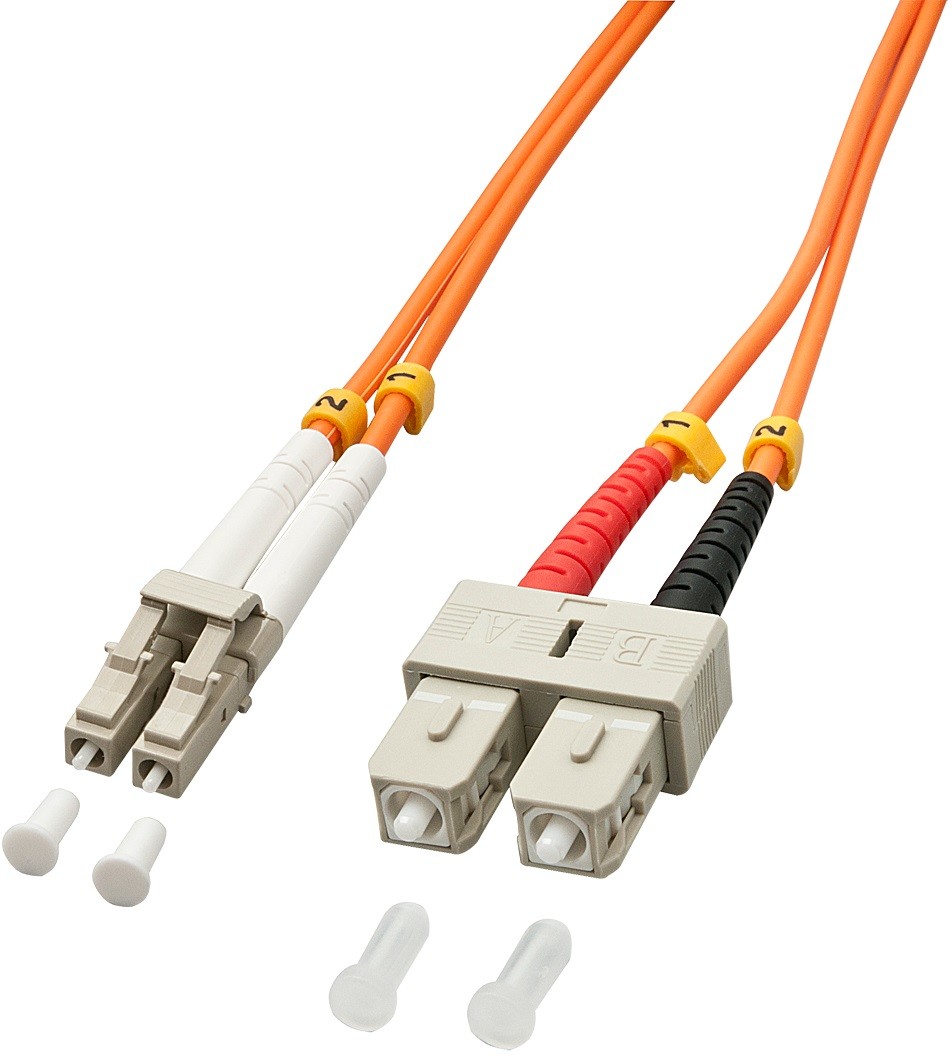 LINDY 46996 Kabel optyczny światłowód) LC SC OM2 pomarańczowy 20m LY-46996