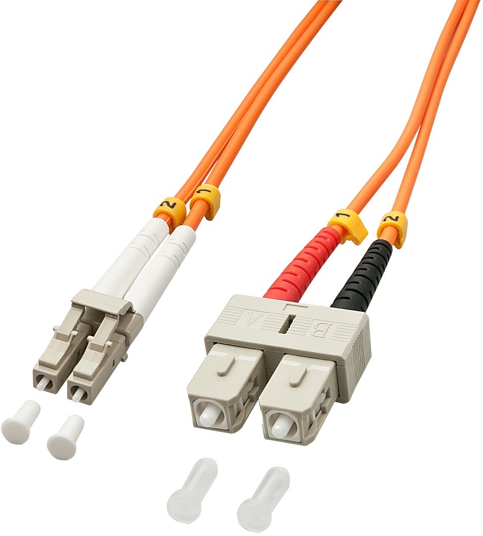 LINDY 46993 Kabel optyczny światłowód) LC SC OM2 pomarańczowy 5m LY-46993