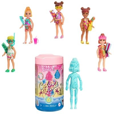 Mattel Lalka Barbie Color Reval Chelsea Niespodzianka wakacyjna GTT25