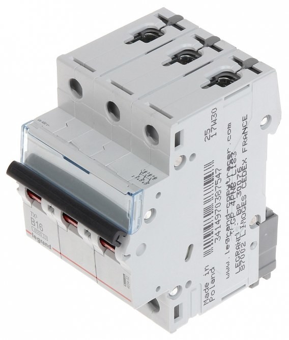 Legrand WYŁĄCZNIK NADPRĄDOWY LE-403402 TRÓJFAZOWY 16 A TYP B LE-403402