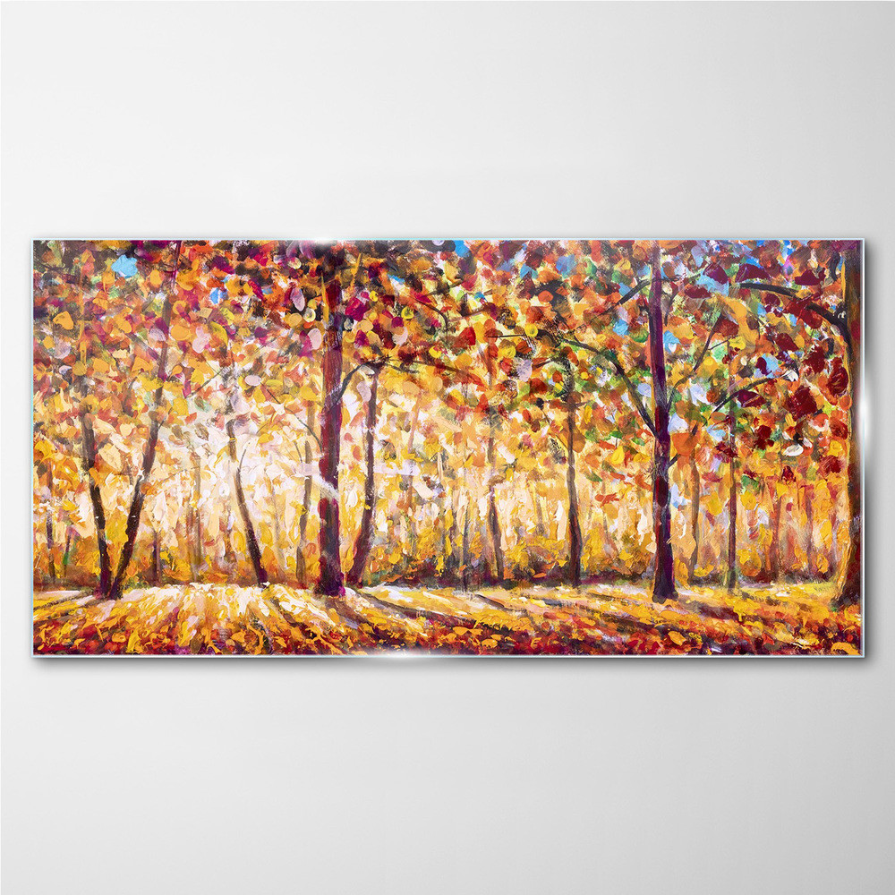 PL Coloray Obraz na Szkle las jesień przyroda 140x70cm