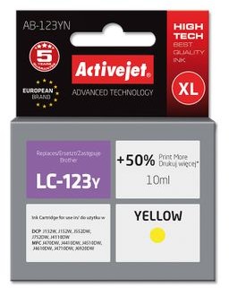 ActiveJet Tusz AB-123YN zamiennik do drukarki Brother LC123 yellow AB-123YN