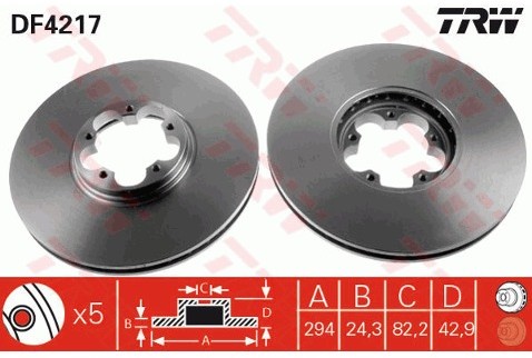 TRW Tarcza hamulcowa DF4217
