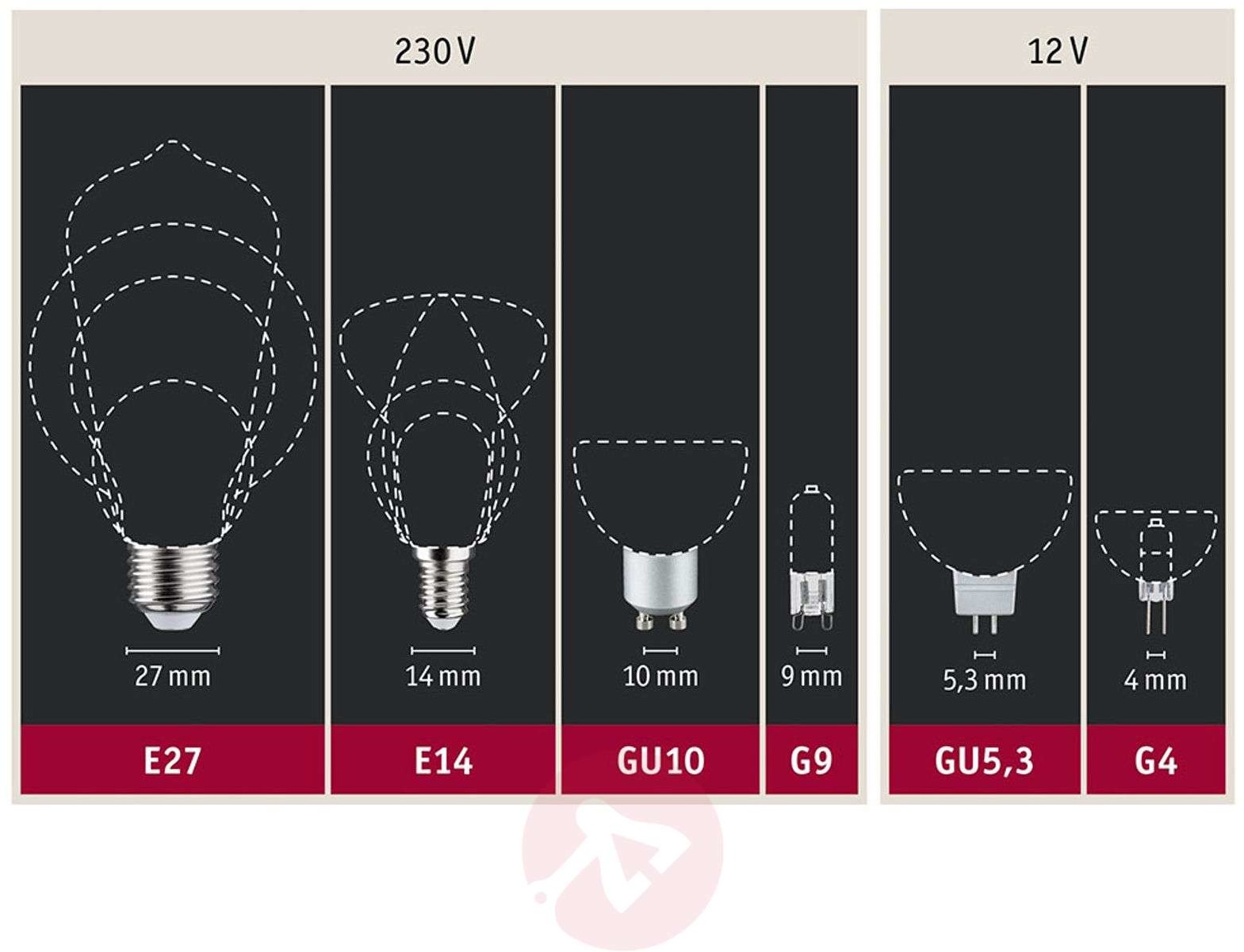 Paulmann Globe LED E27 G125 Inner Shape 4W złota