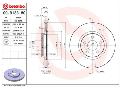 BREMBO 09.9133.81 09.9133.81