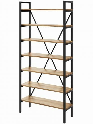 S&w Design Regał Medium 220x60-160x30 cm Industrial Loft na książki D7 RM700030220D