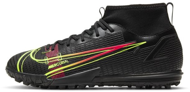Nike Buty piłkarskie na sztuczną nawierzchnię typu turf dla małych/dużych dzieci Jr. Mercurial Superfly 8 Academy TF - Czerń CV0789-090