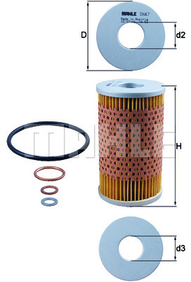 Mahle FILTR OLEJU KNECHT OX 47 D DB W123 200-250 7/80 OX 47D
