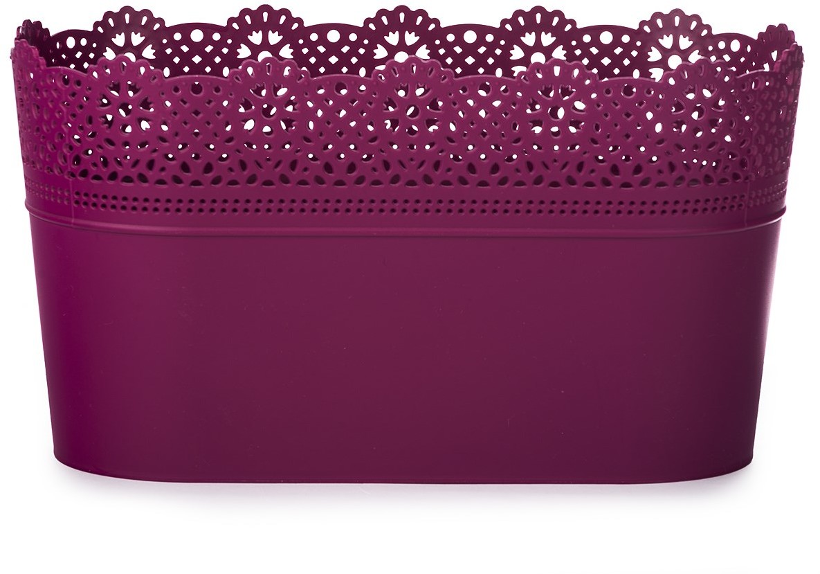 Prosperplast Doniczka ażurowa Lace, fuksja