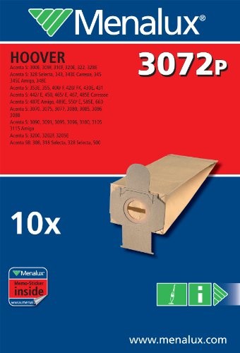 Menalux 3072 P, 10 worków do odkurzacza Hoover 3072 P