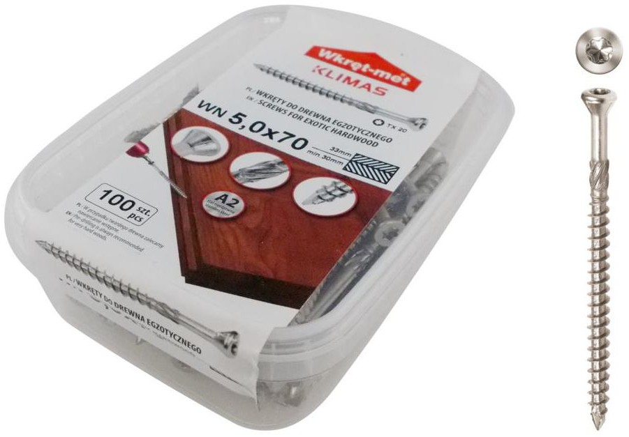 Wkręt-Met Wkręty tarasowe 5.0X70MM
