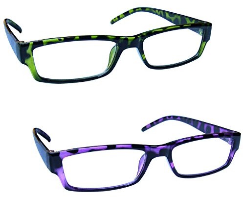 The Reading Glasses Company Te okulary do czytania przedsiębiorstw czarne i brązowe żółwia lekko Reader wartość komplet-częściowy Mężczyźni Kobiety rr32  12 RR32-65-350