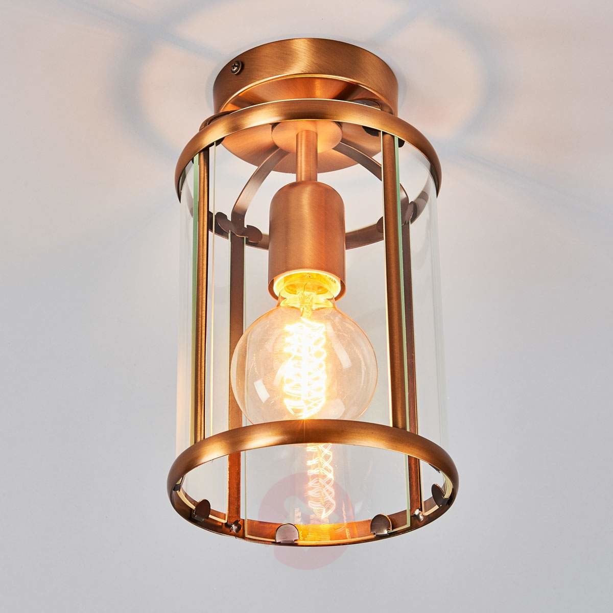 Steinhauer Lampa sufitowa Pimpernel brąz  przezroczysta