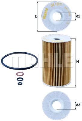 Mahle FILTR OLEJU KNECHT OX 127/1 D ECO OX 127/1D