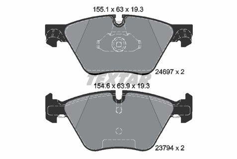 TEXTAR Klocki hamulcowe - komplet 2469701